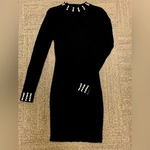 Sweater Dress with Rhinestones